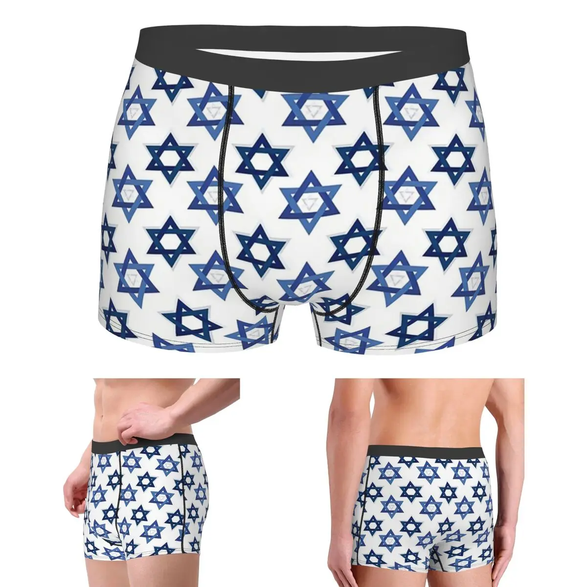 

Boxer Underpants Shorts The Star Of David Jewish Israel Magen David Geometric Hexagram Panties Men Breathable Underwear for Man