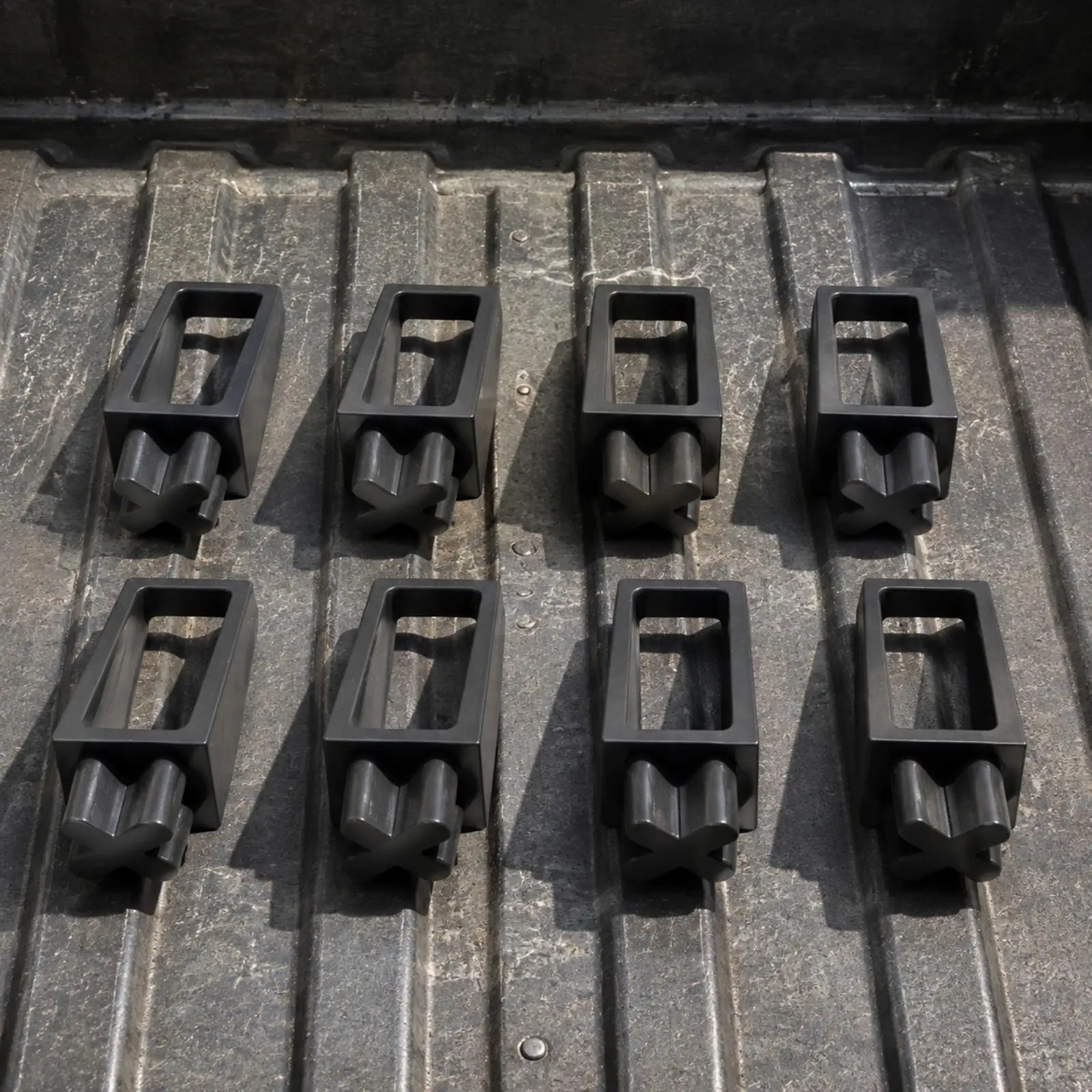 Molded Cargo Management Stop for Pickup Bed Organizer Equipment Restraint Block with Locking Tab