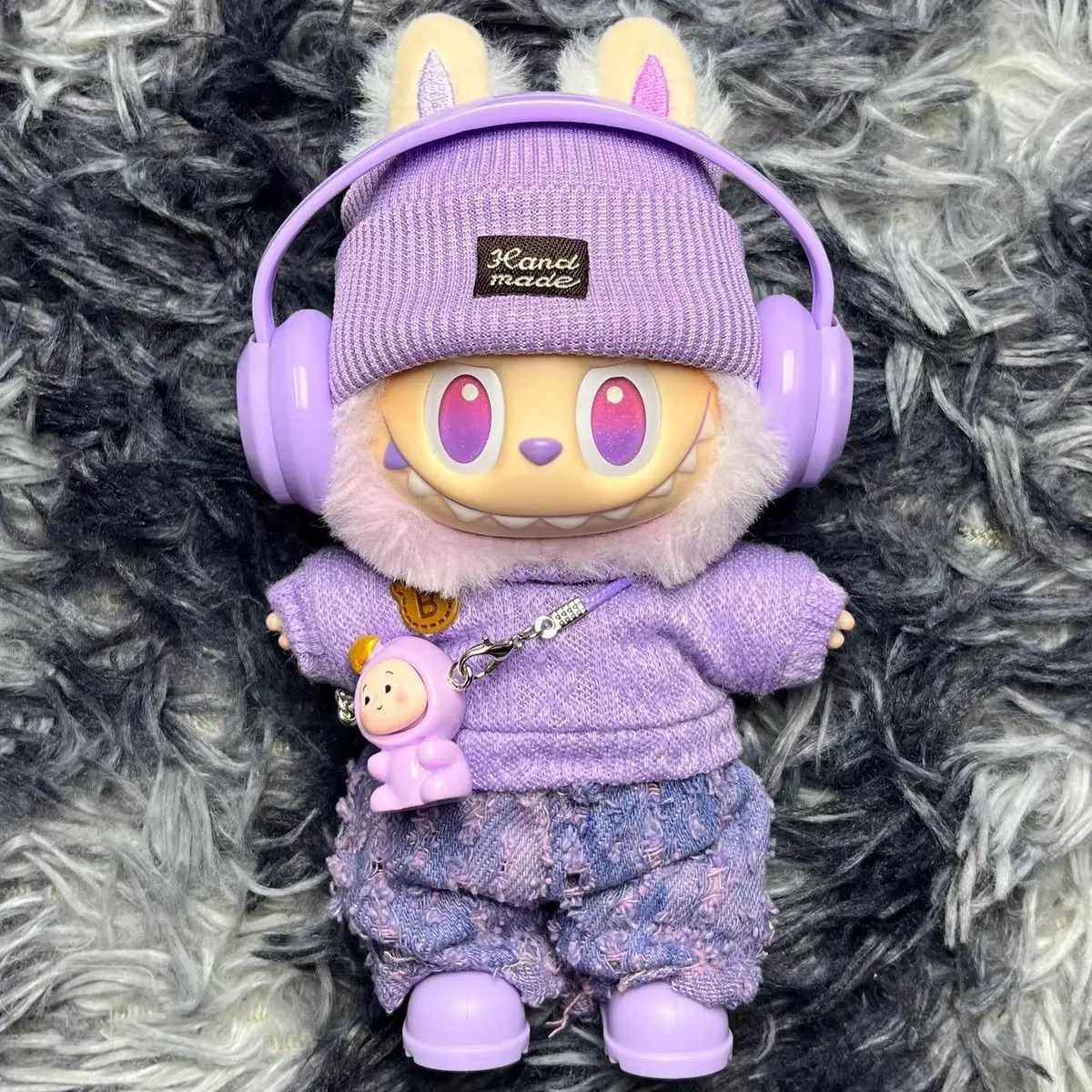 

2025 спортивный фиолетовый трендовый костюм Lucky 123, поколение 17 см, новая тканевая одежда, подарок-сюрприз для вечеринки, крутой