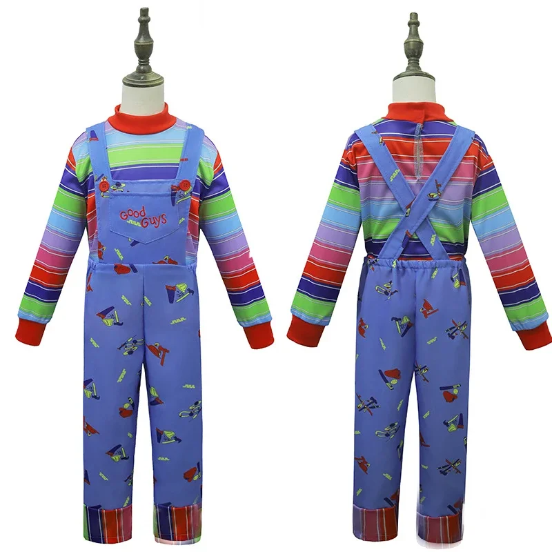 Child Play Horror Ghost Doll Killer Halloween Costume For Kids Jumpsuit Toddler Chucky Costume