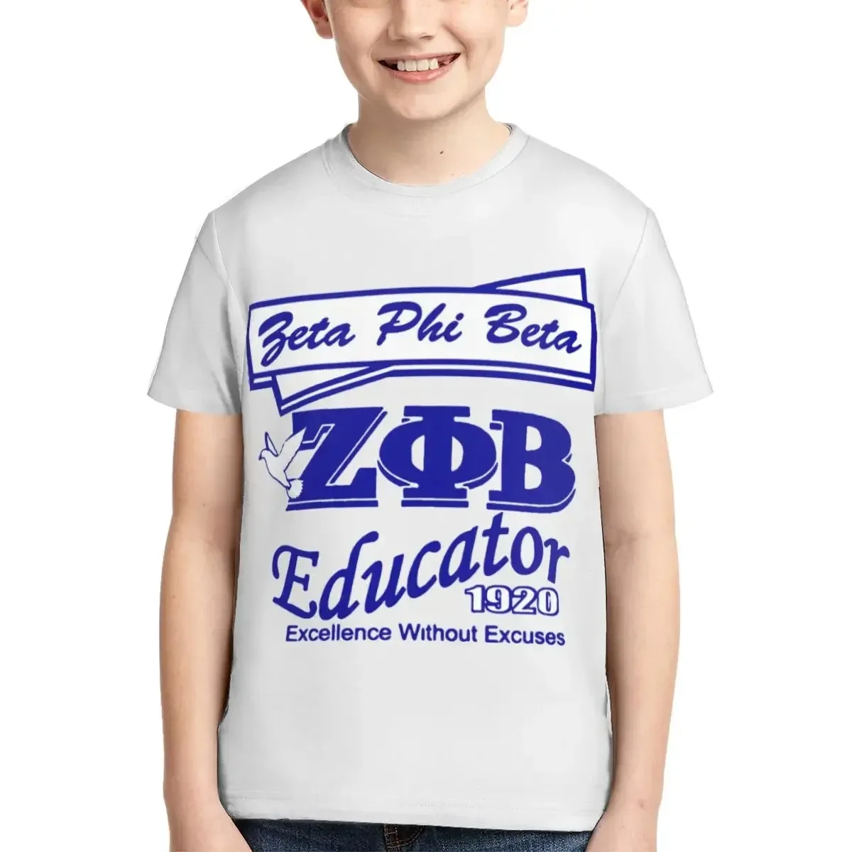 

Zeta Phi Beta ZPB Sorority T Shirt - Short Sleeve Crew Neck Soft Fitted Tee Shirts for Teen Girl & Boy