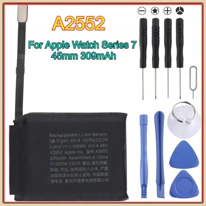 Replacement Battery A2552 for Apple Watch Series 7 45mm 309mAh A2663 for Apple Watch Series 7 284mAh