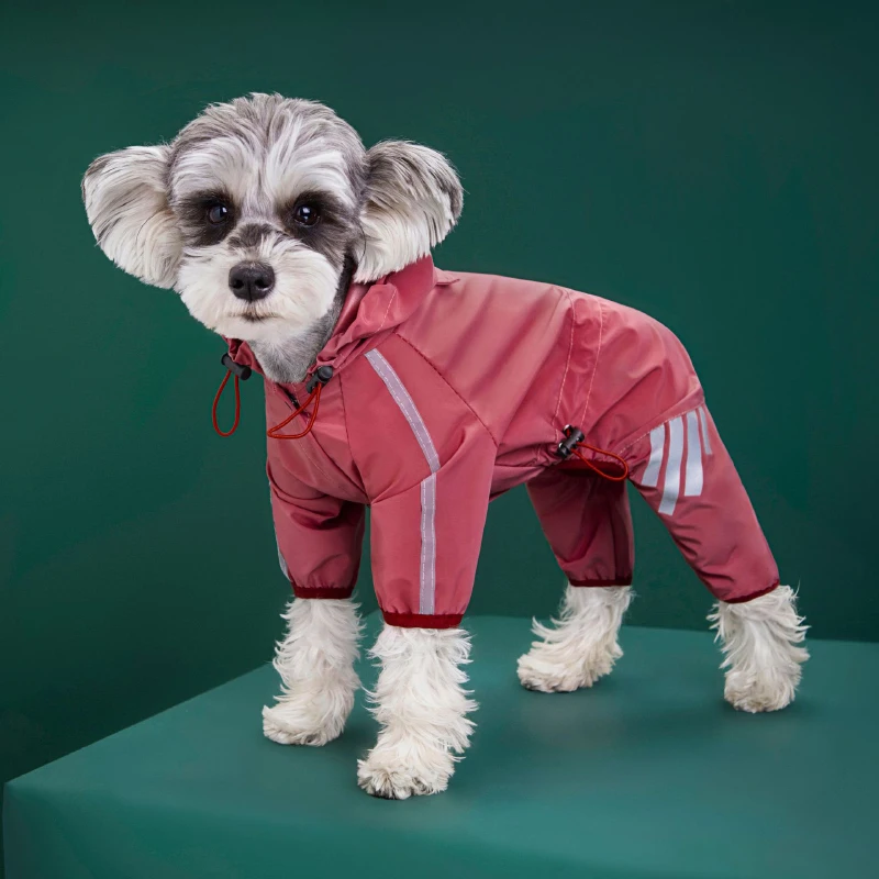 Dog Raincoat Waterproof Pet Rain Clothes for Chihuahua Maltese Reflective Rain Coat Small Medium Dogs Jumpsuit Dogs Cat Overalls