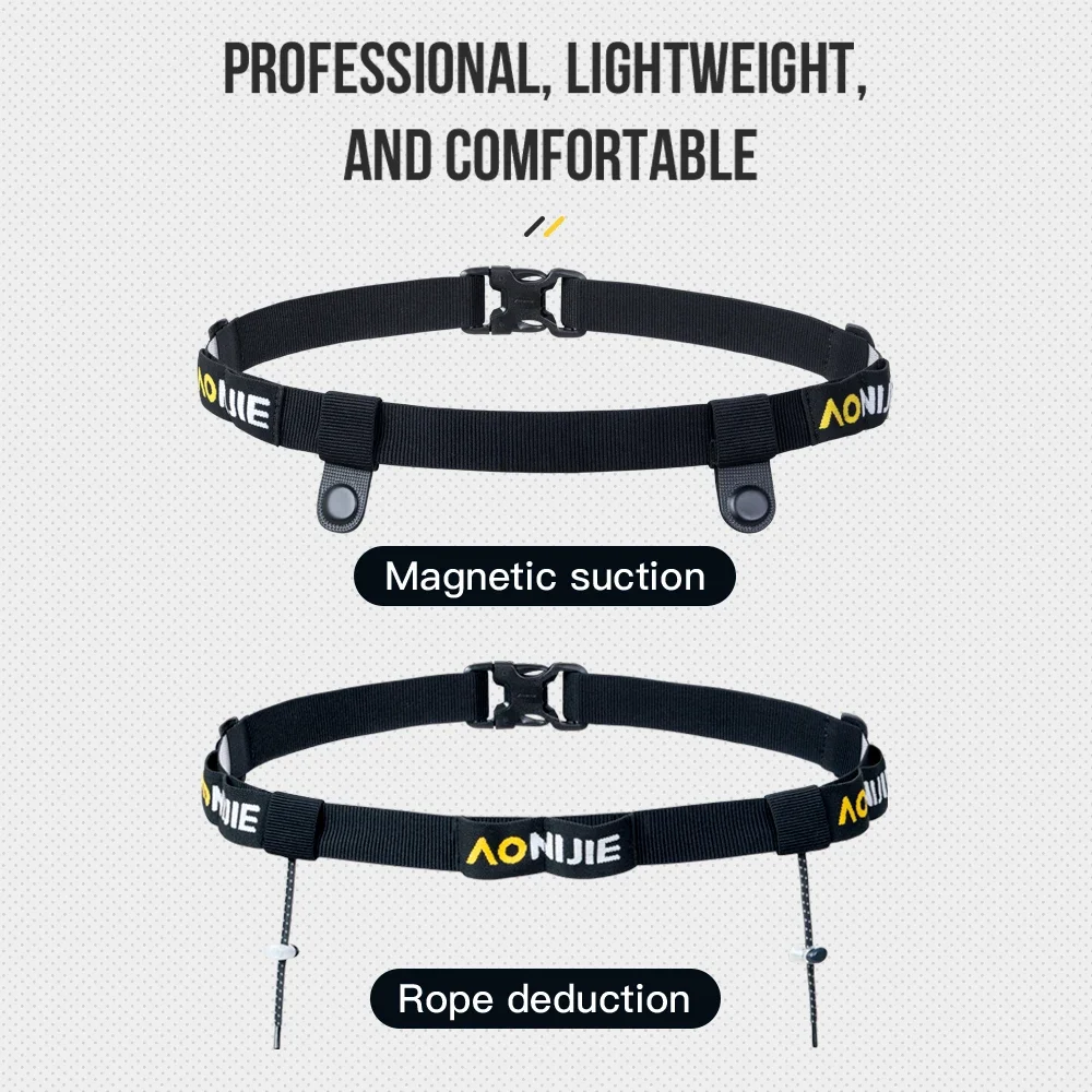 AONIJIE New E4435 Marathon Race Number Bib Fixed Running Elastic Buckle Belt for Triathlon Marathon and Cycling Races