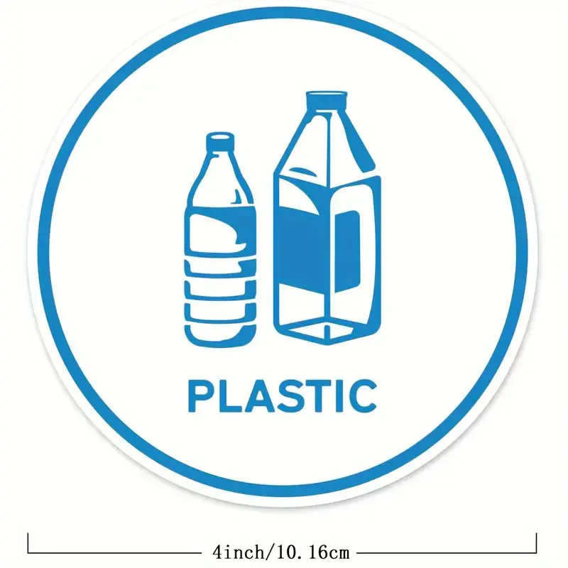 5/10개 4인치 재활용 분류 스티커 로고 데칼 알루미늄 플라스틱 유리 퇴비통 재활용 쓰레기통 스티커