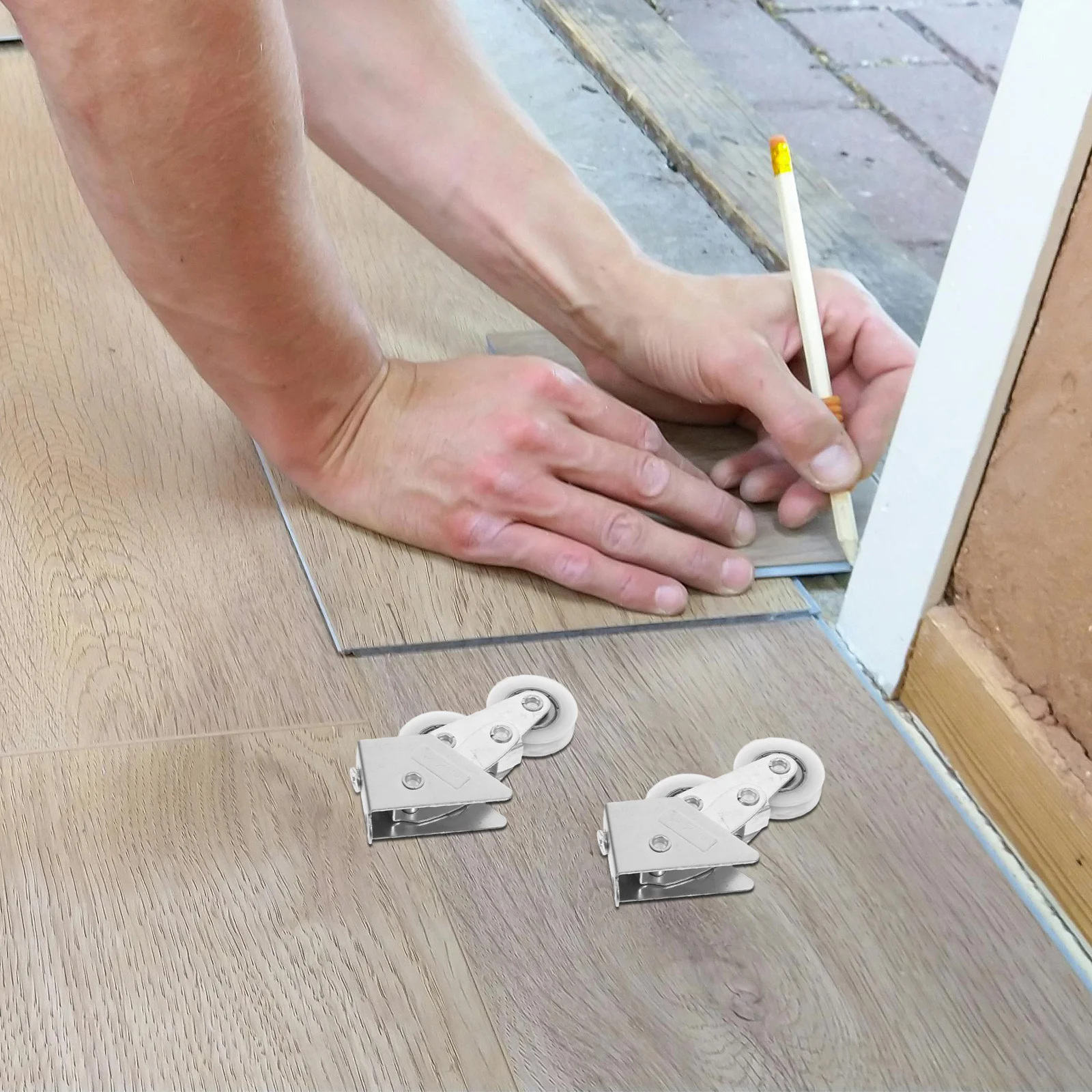 

4Pcs Aluminum Alloy Sliding Door Pulley Roller Smooth Operation Easy Installation Home Hardware Door Track Pulley