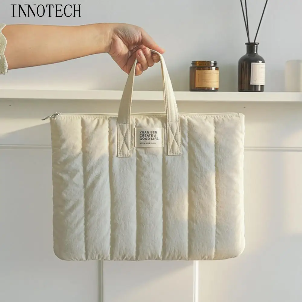 Notebook Bag Shockproof Laptop Handbag Breathable 13/14inch Tablet Bag Large Capacity Solid Color Computer Bag Travel