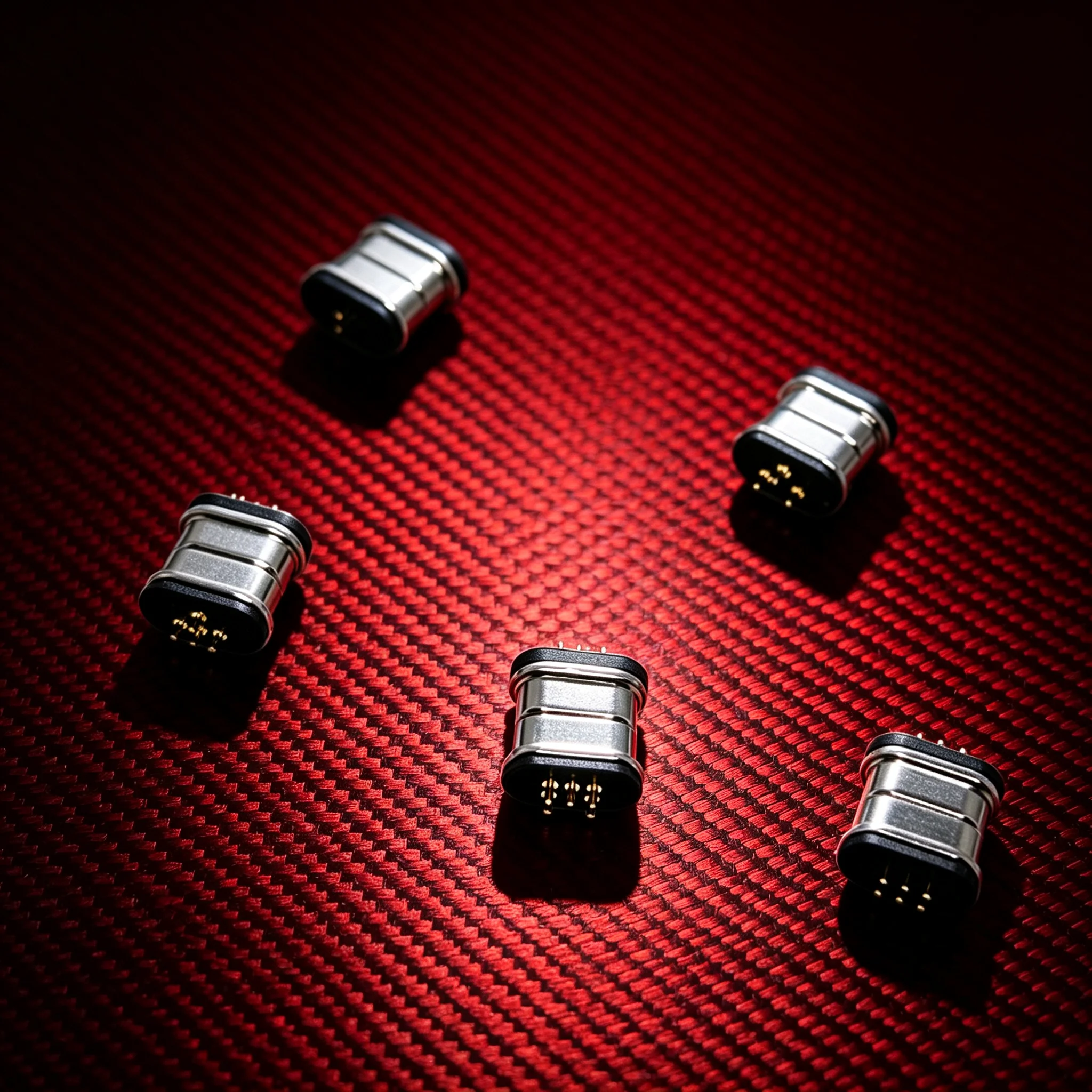 6Pair 5V 2A Pogo Pin 2P 3P 4P 5P 6P Female 2.54mm Spring Loaded DC Power Socket Waterproof Magnetic Connector