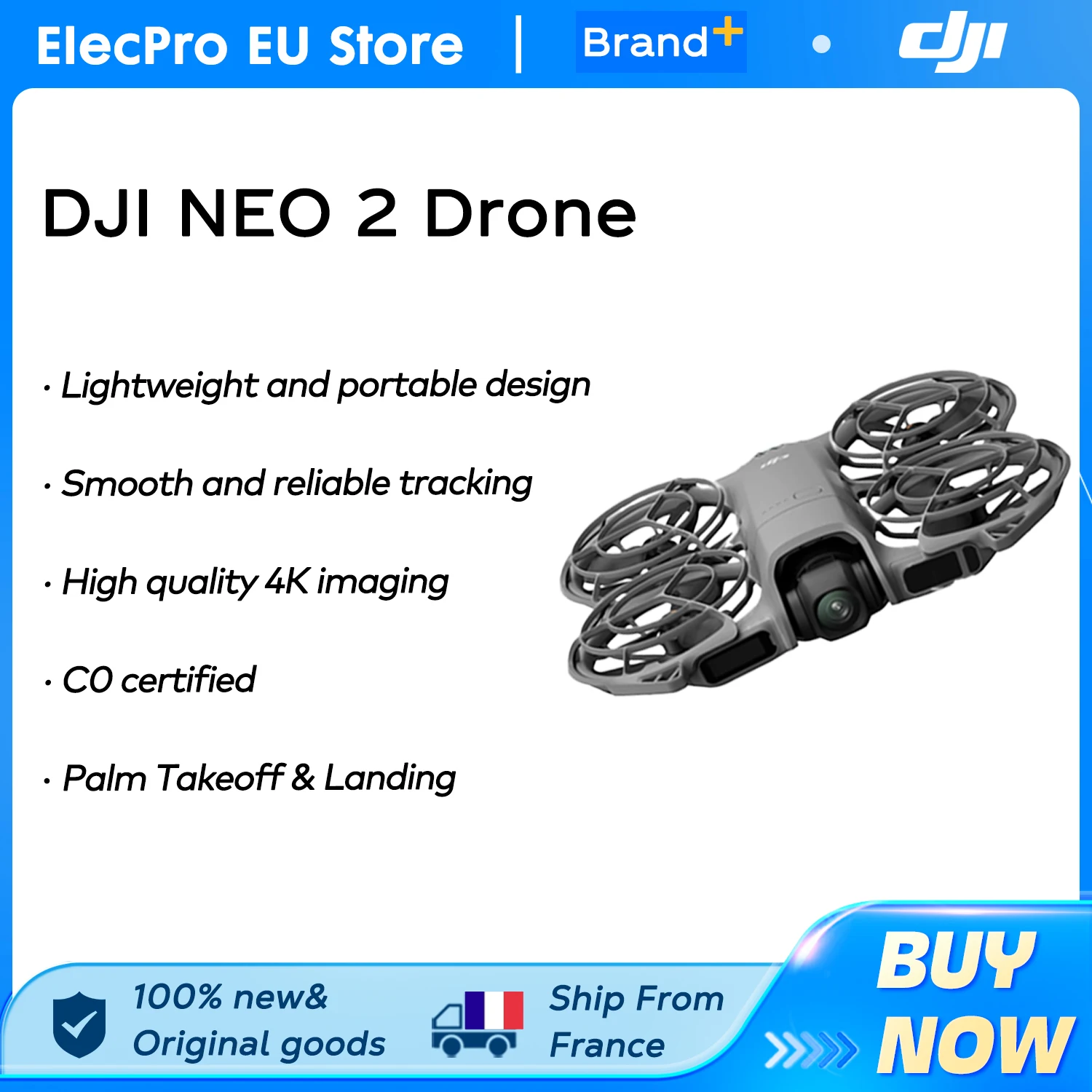 【LOCAL+】DJI Neo2 Drone Fly Camera Drone 4K stabilised Video 151g Light & Portable Full-Coverage Propeller guard nine 2 C0 - zdjęcie 1
