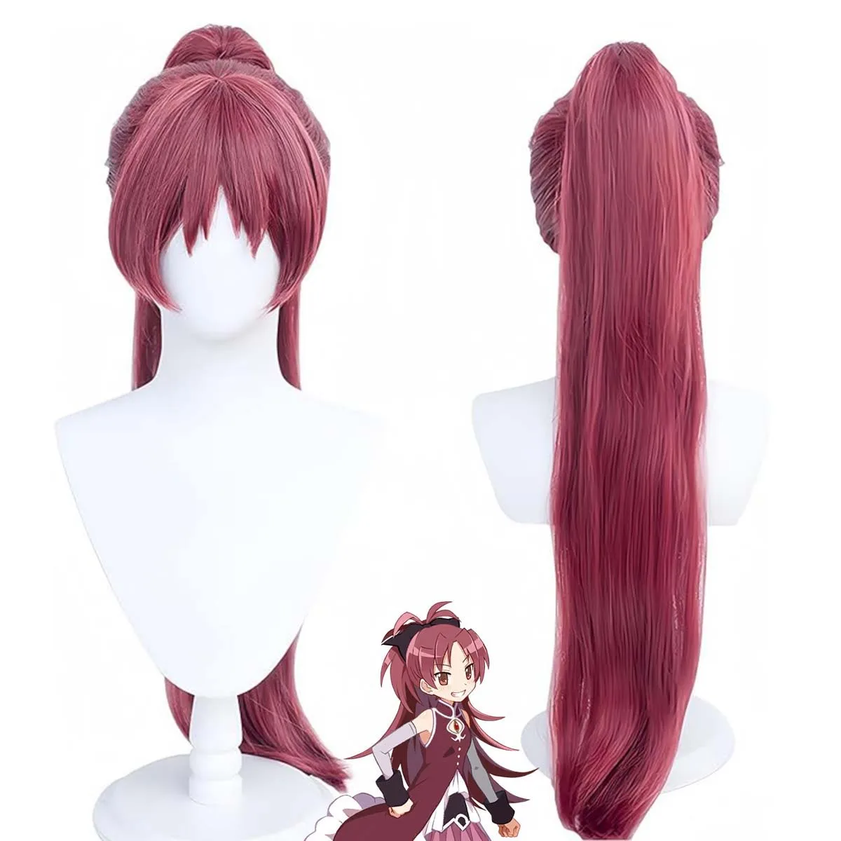 

Сувениры для вечеринки, аниме Сакура Кёко, синтетический косплей, длинный красный парик с хвостиком