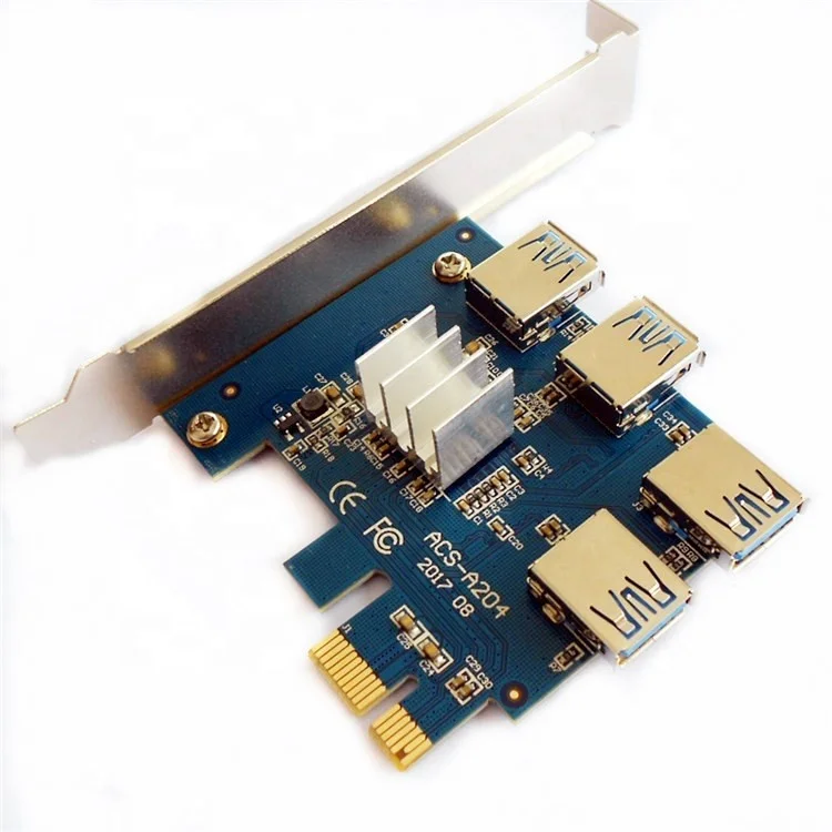 4 X USB 3.0 Expansion Card PCI Express PCIe to 4 Ports USB3.0 Controller Adapter