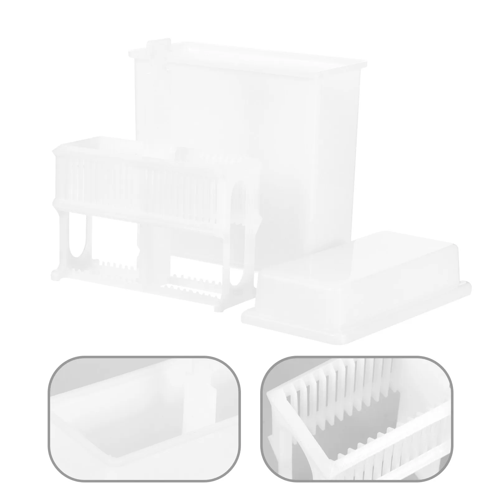 1Set Laboratory Microscope Slides Storage Rack Plastic Staining Jar Slide Holder School Teaching Research Equipment
