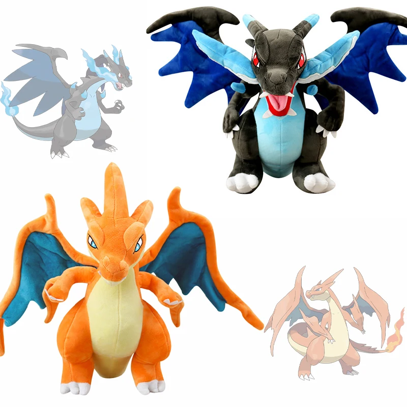 

Плюшевые игрушки Pokemon Mega Charizard Kawaii Charizard Evolution X & Y, плюшевая кукла, мягкие игрушки-животные, подарки для детей