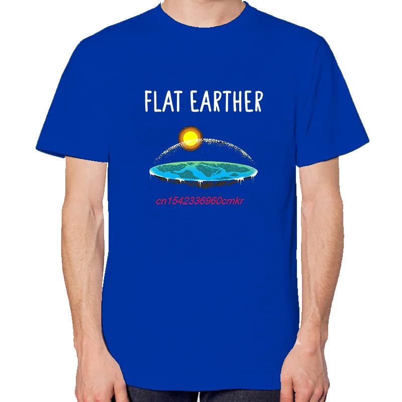 Flat Earther Shirts Graphic Tee Summer Tops T-Shirt New Arrival Goods High Quality Short Sleeve Tee Fashion Men's Cotton T-Shirt