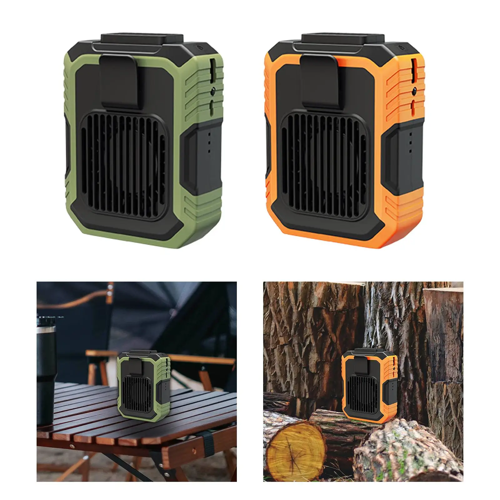 Hängender Hals-/Taillen ventilator USB Mini tragbarer wiederauf ladbarer Ventilator Hände frei für Camping im Freien Wandern Klettern Laufen Sport 6000mah