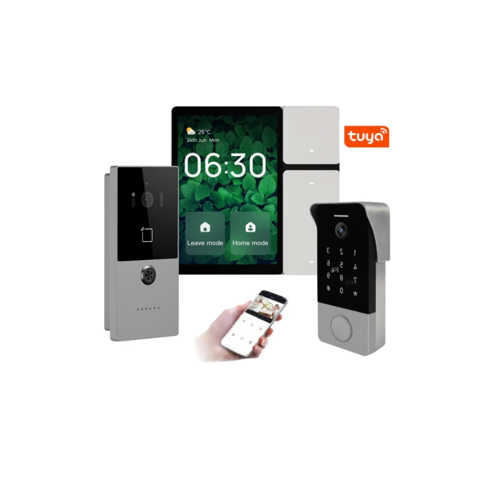 

Hiwink Smart Home & Intercom System Solution Zigbee Wall Switch Work with Smart Doorbell Supports Lighting Control Curtain Scene