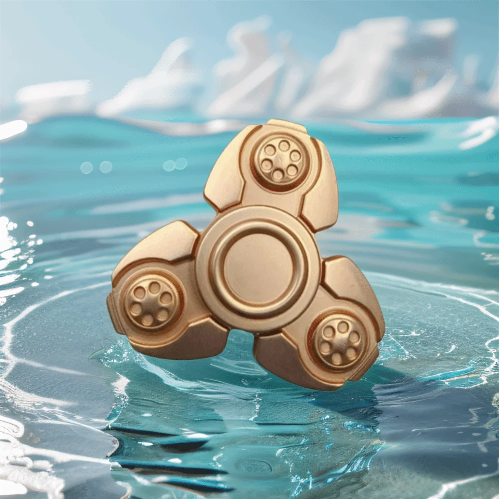 Cuscinetto silenzioso Giroscopio con punta delle dita Meccanico in materiale metallico Design del rotatore Spinner a mano Ruota dentata Pignone con punta delle dita Trottola