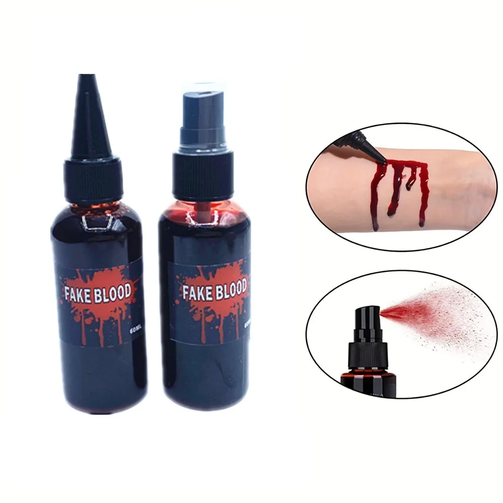 

60ml Halloween Plasma Spray Liquid Halloween Spray Realistic Fake Blood Horror Blood Vampire-Blood For Halloween Cosplay Tools