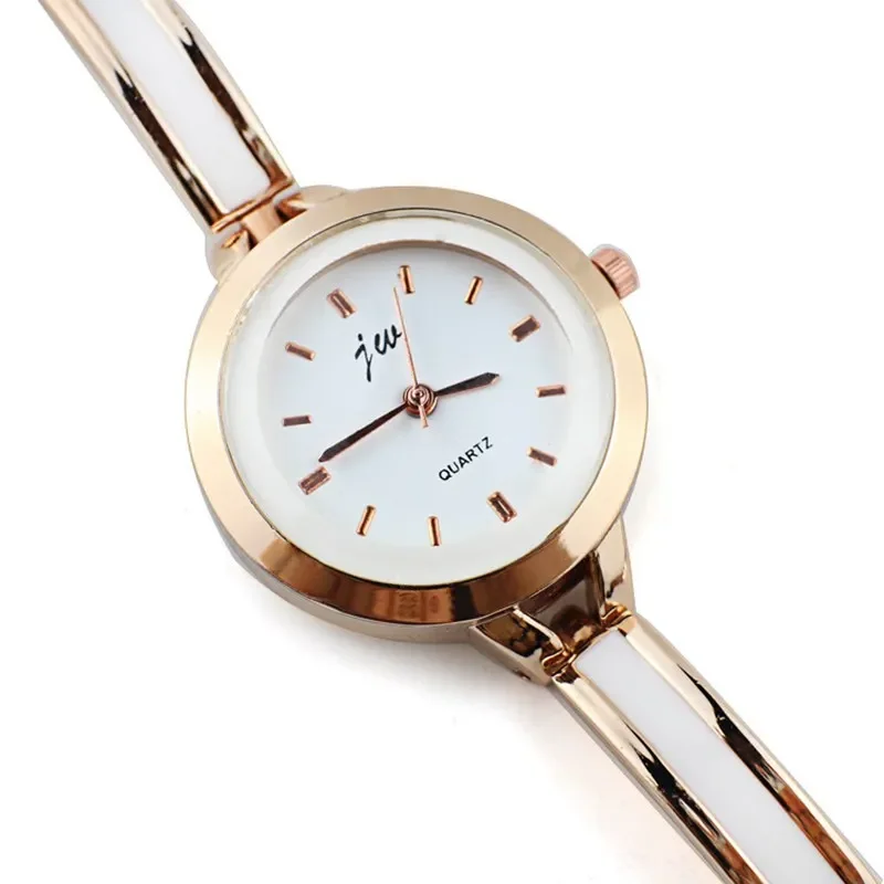 Reloj de cuarzo informal para mujer, cronógrafo de malla de acero inoxidable, color oro rosa y plata, 2024