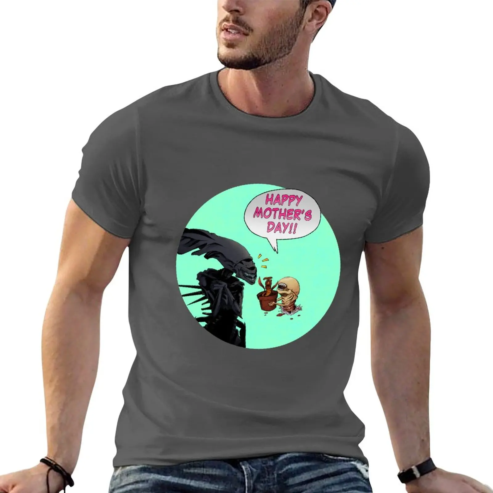 New Happy Mother's Day - Alien Movies T-Shirt heavyweight t shirts sweat shirts men clothes