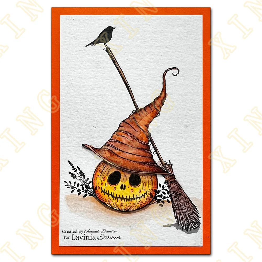 Halloween Broomsticks New Metal Cutting Dies and Clear Stamps for DIY Scrapbook Paper Craft Handmade Card Album Punch Art Cutter