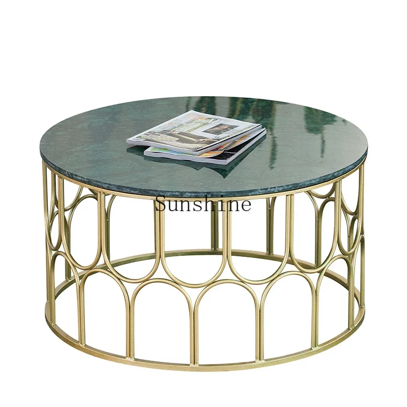 

Round coffee table simple household tea table wrought iron