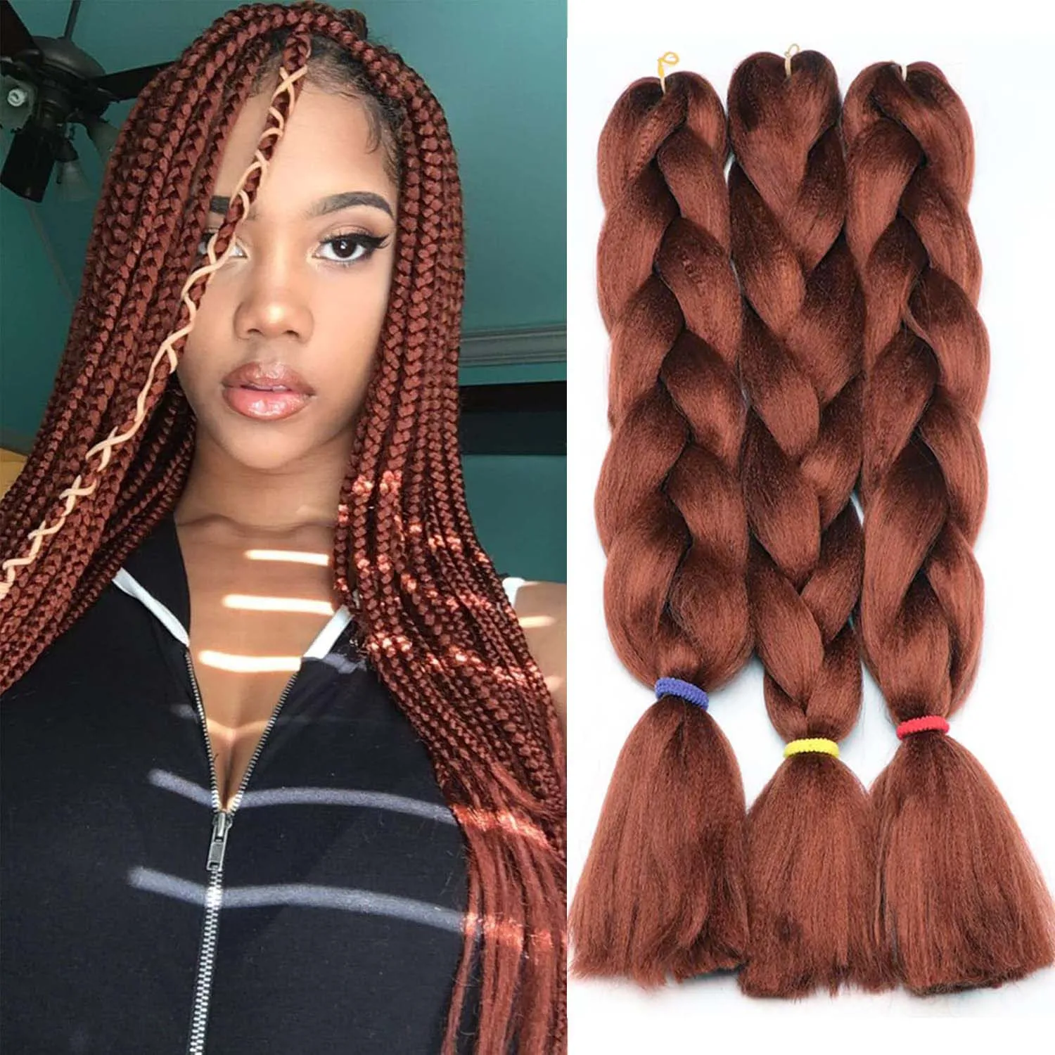 100g Jumbo braiding hair Synthetic Braids Hair 24 Inch Hair Extensions for Crochet Twsit Braids Hair