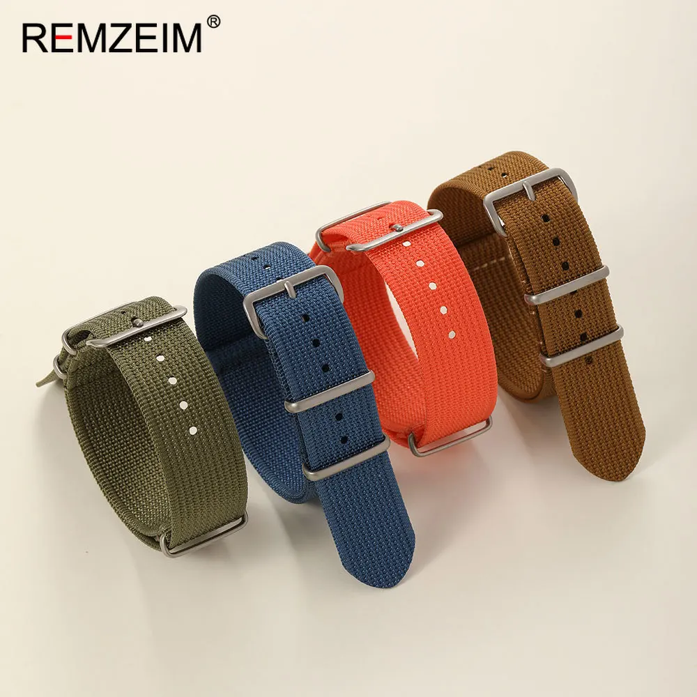 Atmungsaktives Nylon-Uhrenarmband für Herren, Sport, Freizeit, Alltag, 18 mm, 20 mm, 22 mm, universelles Armband, weich, bequem