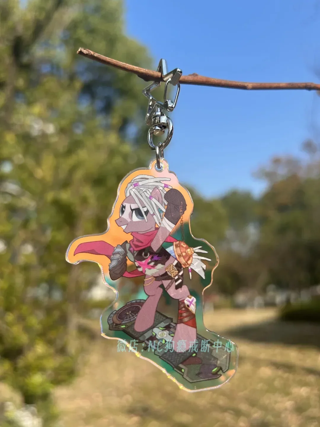 Jinx Anime Keychain Women Arcane Acrylic Key Chain Man Caitlyn Key Ring Pendant European Ornament Accessories Friend Gift