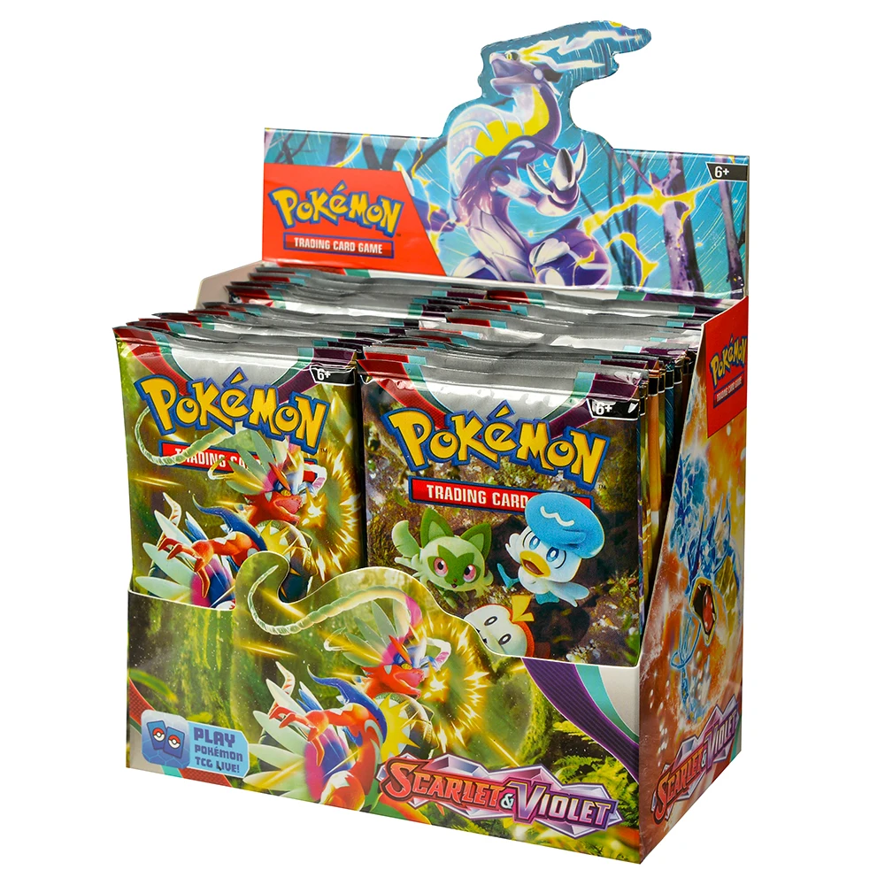 360Pcs Kartu Permainan Pokémon TCG Bahasa Inggris: Scarlet Violet Box Kartu Permainan Pokemon 36 Pack Box