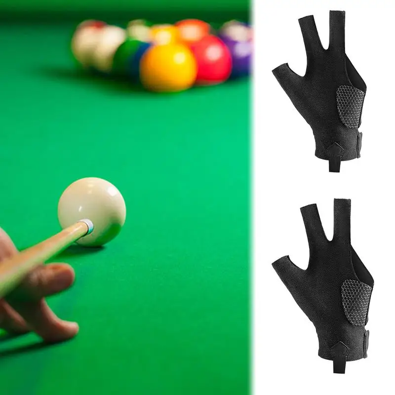 Gants de billard à trois doigts pour hommes et femmes, mains de magasins, mitaines de queue de billard, sports d'entraînement