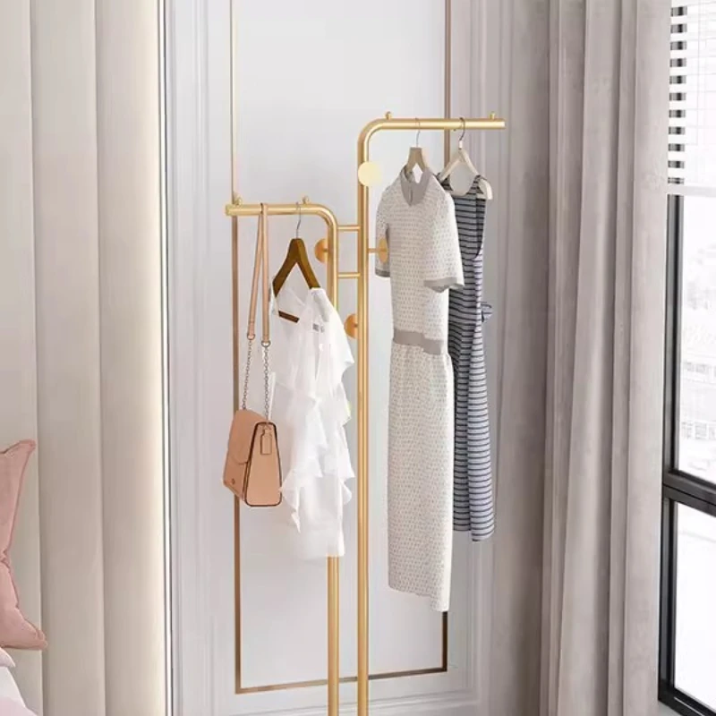 

Indoor Wall Coat Racks Standing Clothes Luxury Minimalist Dress Rail Coat Racks Metal Floor Arara De Roupa Living Room Furniture