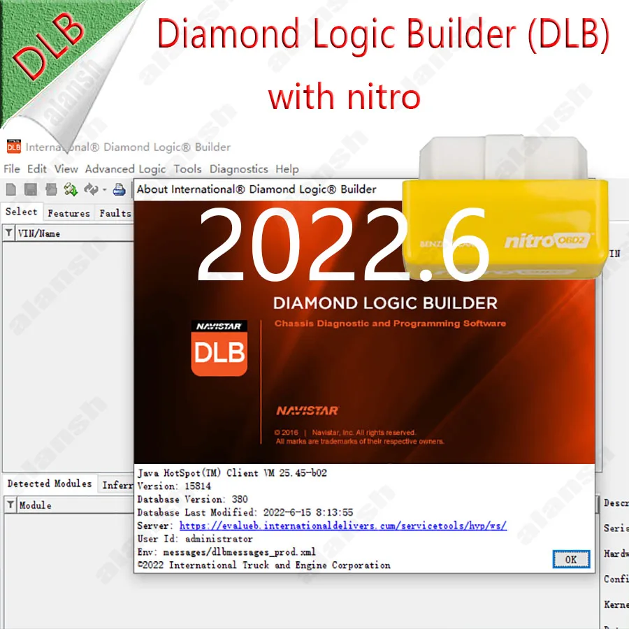 

2022.6 Diamond Logic Builder ( DLB ) International Navistar Cracked All Options Are Actived + Nitroobd2 or USB Link