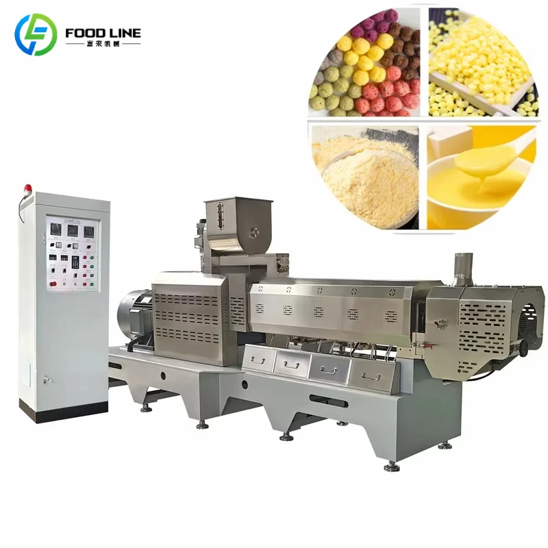 Customized Industrial Stainless Steel Puffed Food Production Line Long Service Life Snack Machine for Factories