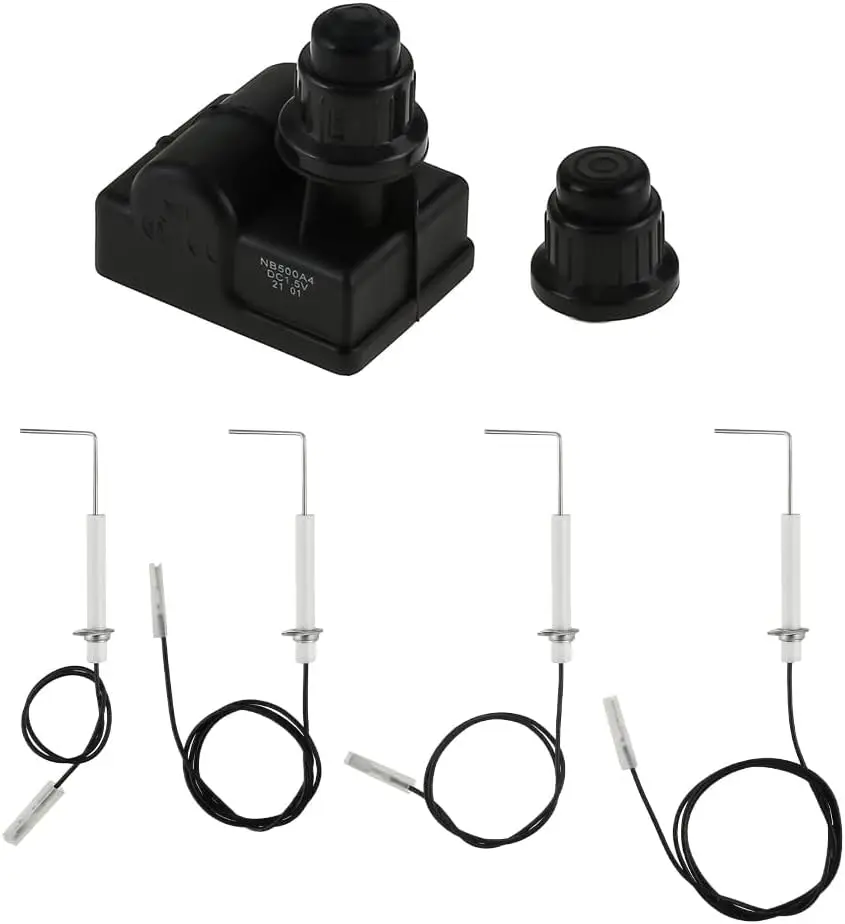 Grill Igniter Assembly Kit Push Button BBQ Igniter with 4pcs Electrode Igniter Wire for Blackstone 28inch Propane Griddle