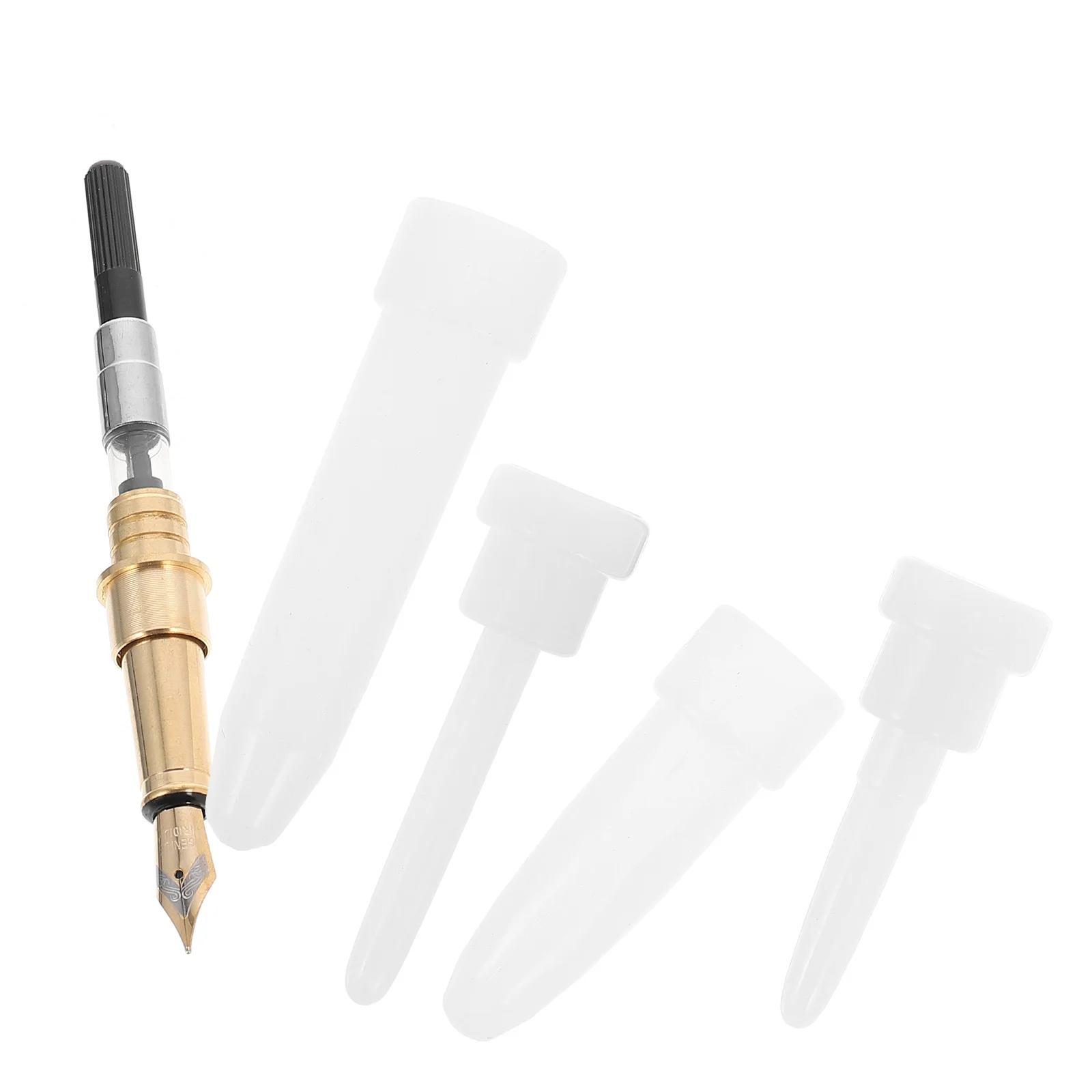 

1 set Silicone Pen Mold Set Epoxy Fountain DIY Making Premium Reusable Smooth Texture Brass Ink Sac Jewelry