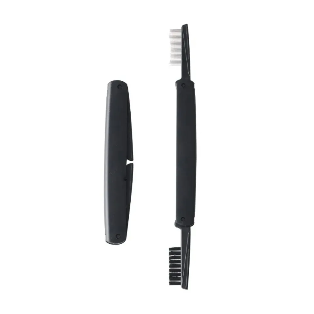 แปรงปัดขนตาแบบพกพา หวีแยกขนตา ซี่หวีพับได้ ที่ดัดขนตา สแตนเลส อุปกรณ์แต่งหน้า ดัดขนตา มาสคาร่า