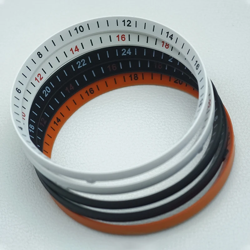 30.5mm Watch Chapter Rings Fits SKX007 SKX009 SRPD Case Plastic Inner Ring NH35 NH36 Movement Men's Watch Replace Part