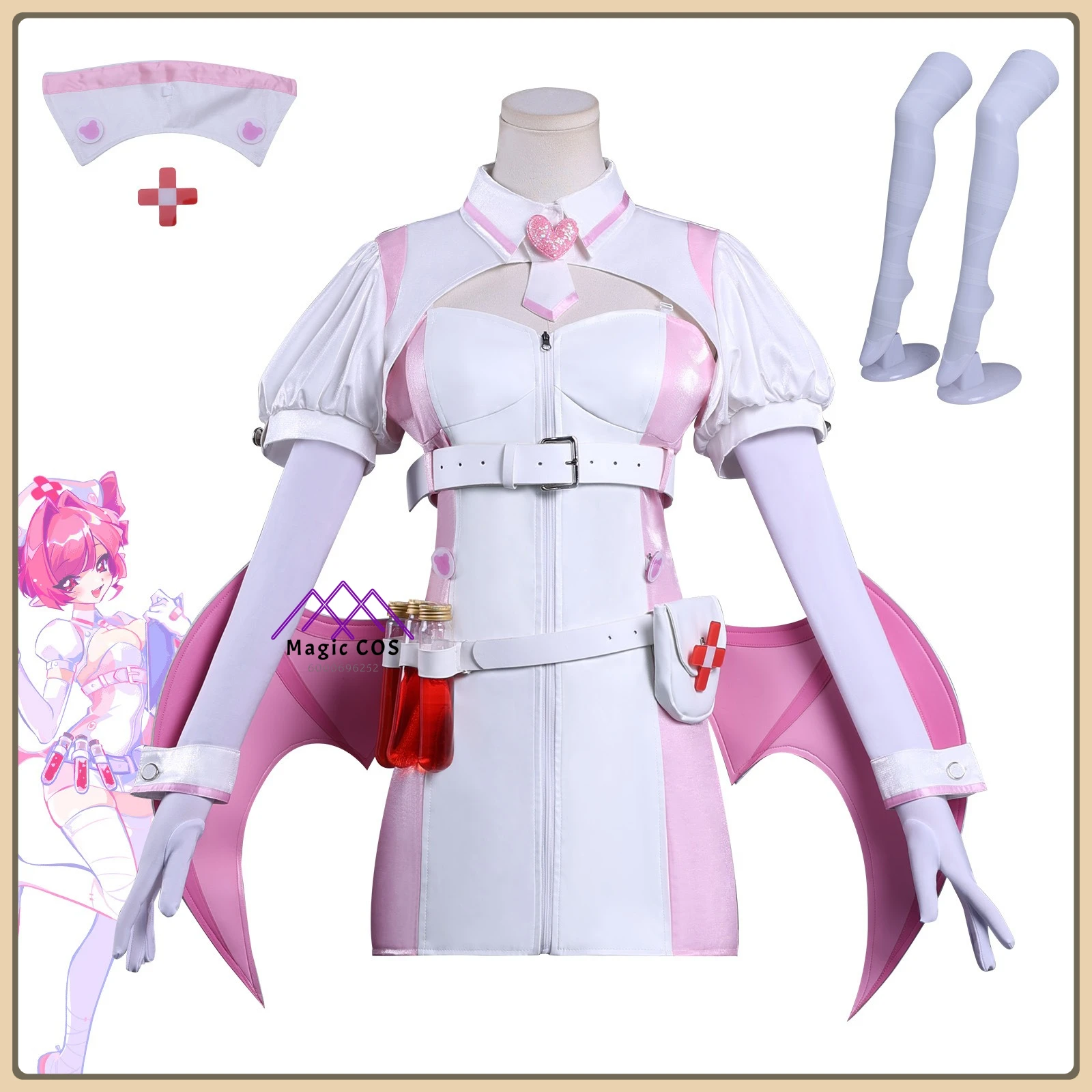 

Muse Dash Buro Full Set Cosplay Costume Night Shift Bloodline Style for Women Halloween Party Suit