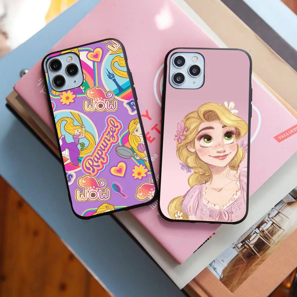 ZY48 Princess Rapunzel Silicone TPU Case for iPhone 15 16 Pro XR SE 8 Plus 7 X XS Max Soft Cover