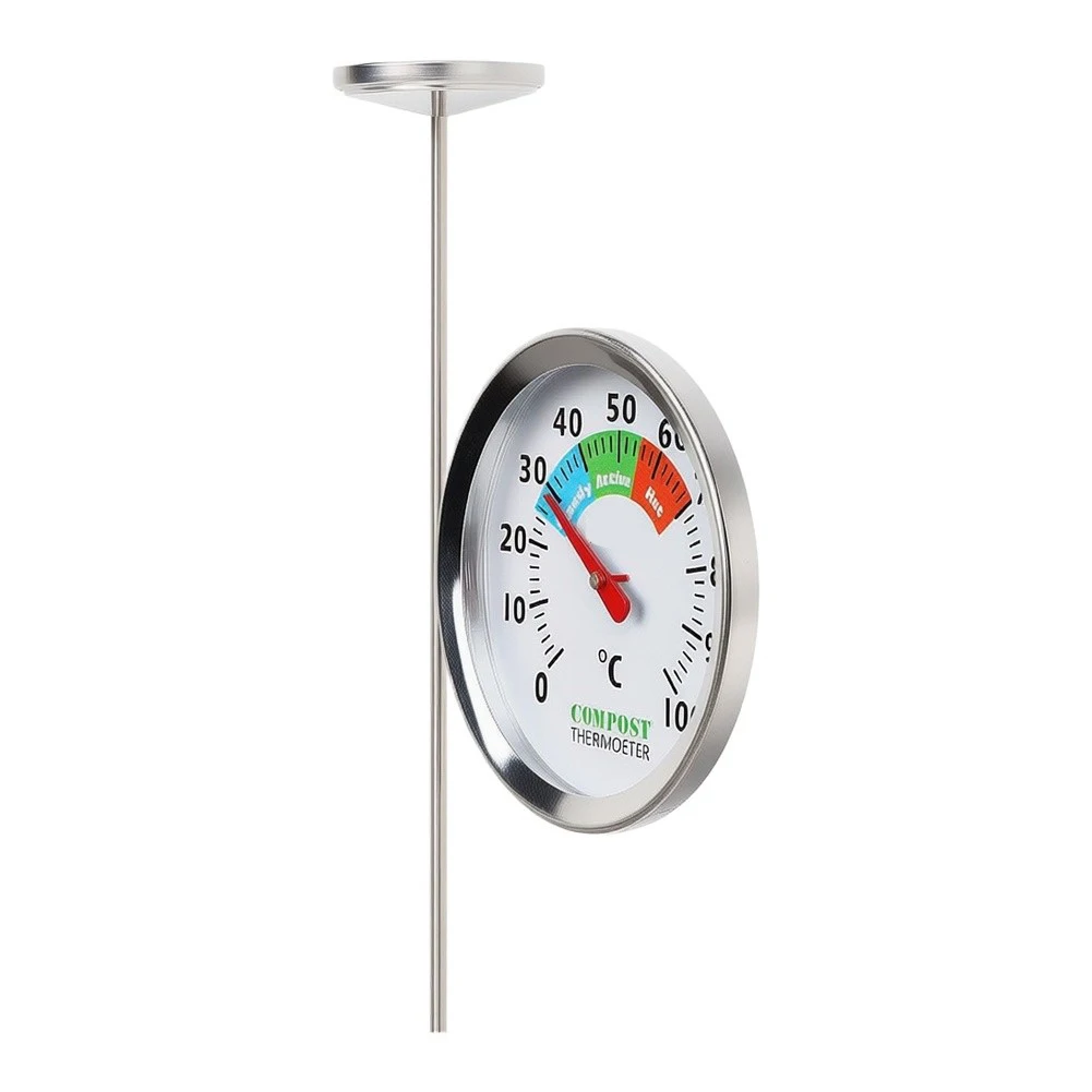 Compost Thermometer with 30cm and 50cm Probe Options to Accommodate Standard and Deep-Stack Composting Systems and Bins