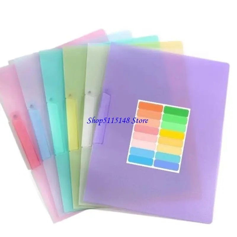 F3MA 6PCS File Paper Sleeves Folder مع مشبك دوار مفتوح للمكتب