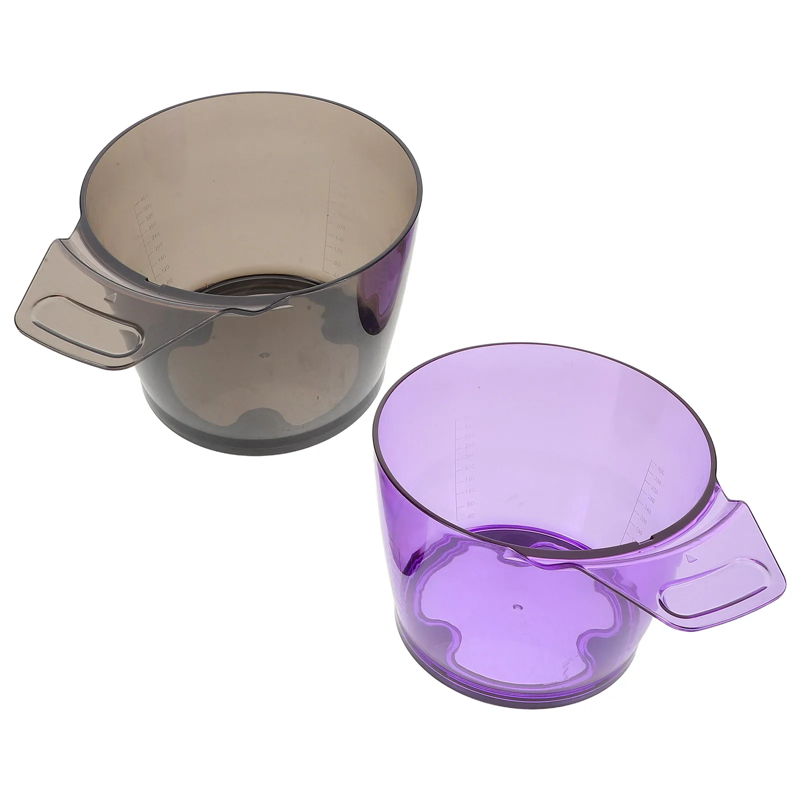 2Pcs Plastic Hair Dye Bowl Transparent Large Capacity Mixing Bowl for Salon Hair Coloring Kits Color Trays Stylist Dyeing