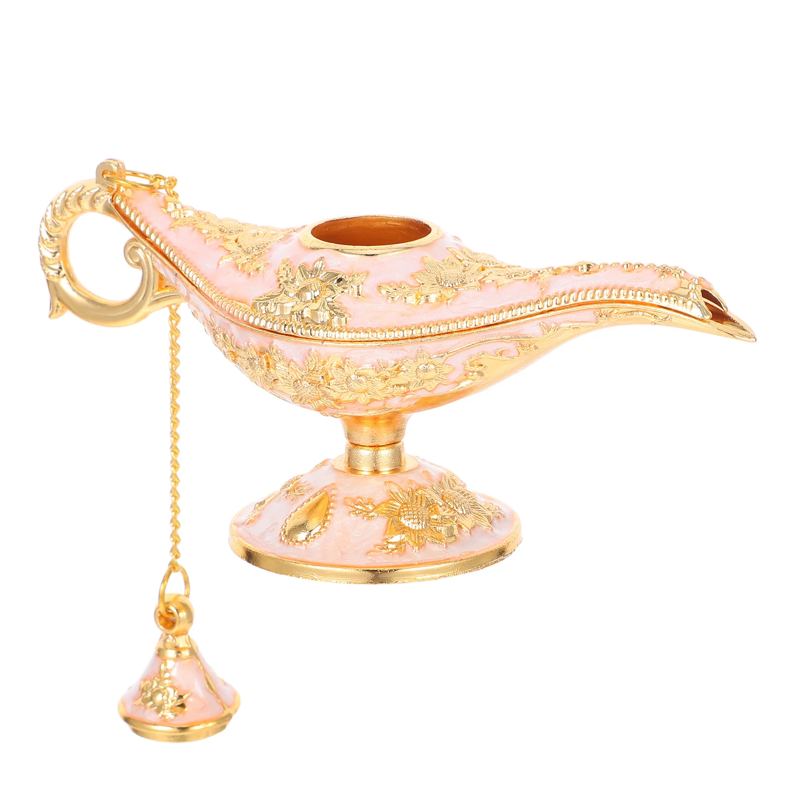

Vintage Lamp Ornament Retro Floral Pattern European Style Bedroom Living Room Decorative Desktop Lamp Living Room Ornament