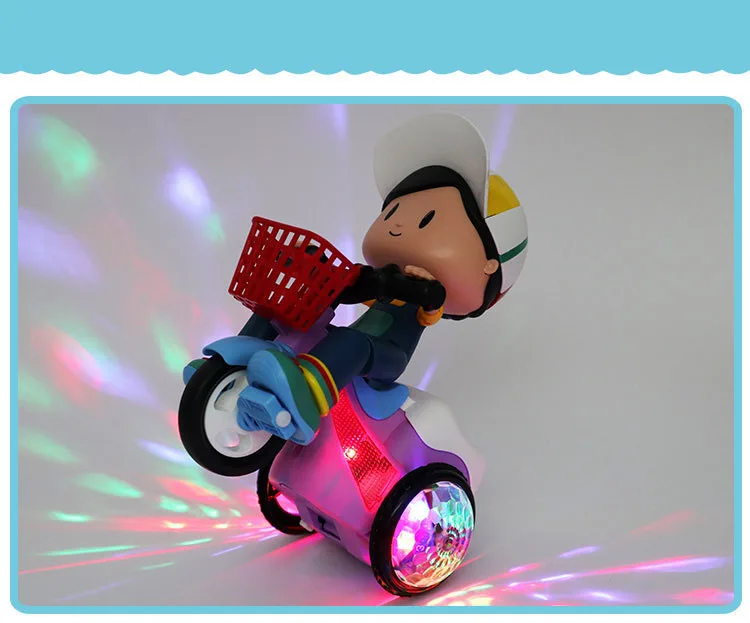 Jouets de danse rotatifs pour enfants, vélo électrique universel, tricycle cascadeur, lumières colorées, jouet musical, voiture, cadeaux masculins et féminins