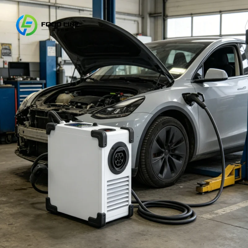 Customized 20/30/40kW Portable GB/T DC EV Charger, 380Vac Input with 5 Inch LCD Touch Screen Mobile Fast Charger