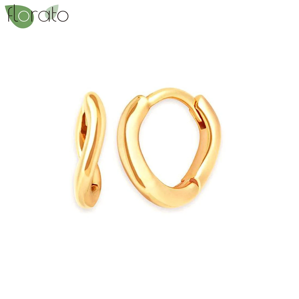 925 Sterling Silver Needle Simple Fashion Gold Earrings 2023 New 11mm Small Hoop Earrings for Women Cartilage Puncture Jewelry