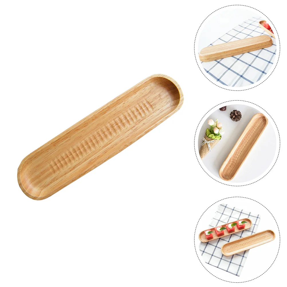 

1Pcs Japanese Style Wooden Sushi Plate Rectangular Food Serving Dish for Sashimi Storage Creative Dinner Tray Kitchen Utility