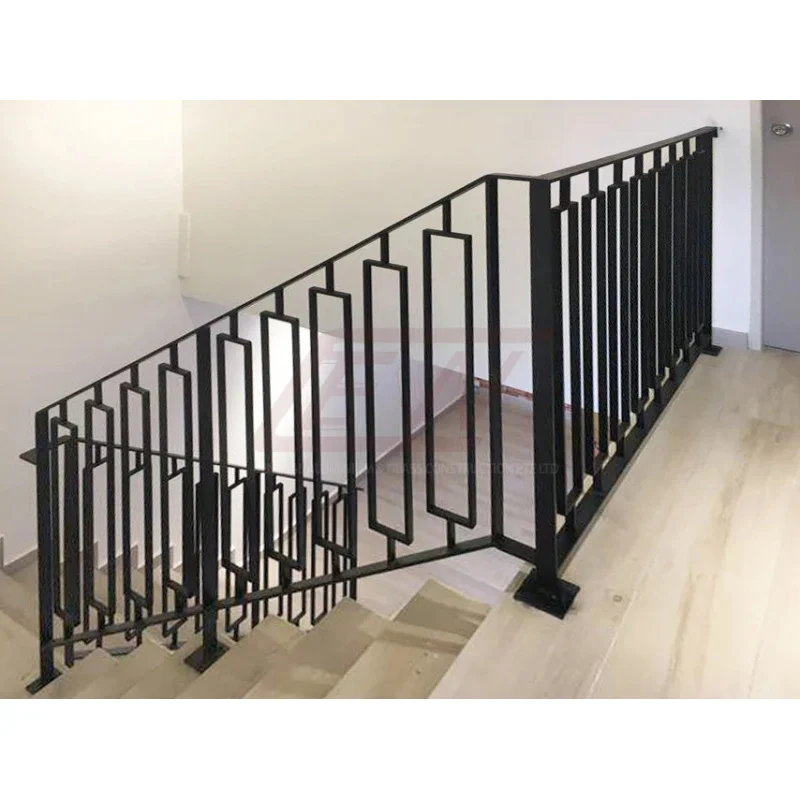 custom.Factory-Produced High-Quality Exterior Stairs Powder Coating Durable Wrought Iron Outdoor Staircase
