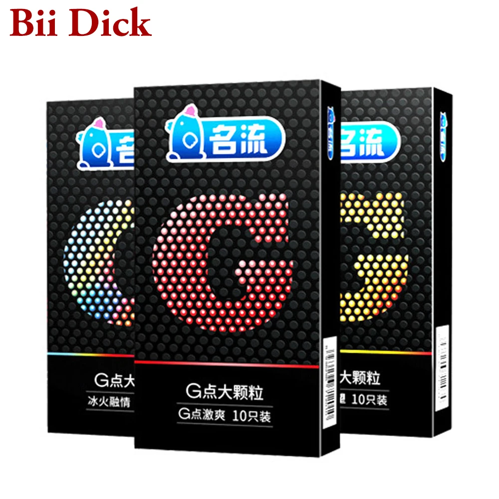 MingLiu 10 Pieces Top Quality G spot Condom Delay Ejaculation Male Big Particle G-point Penis Sleeve Sex Toys Safe contraception